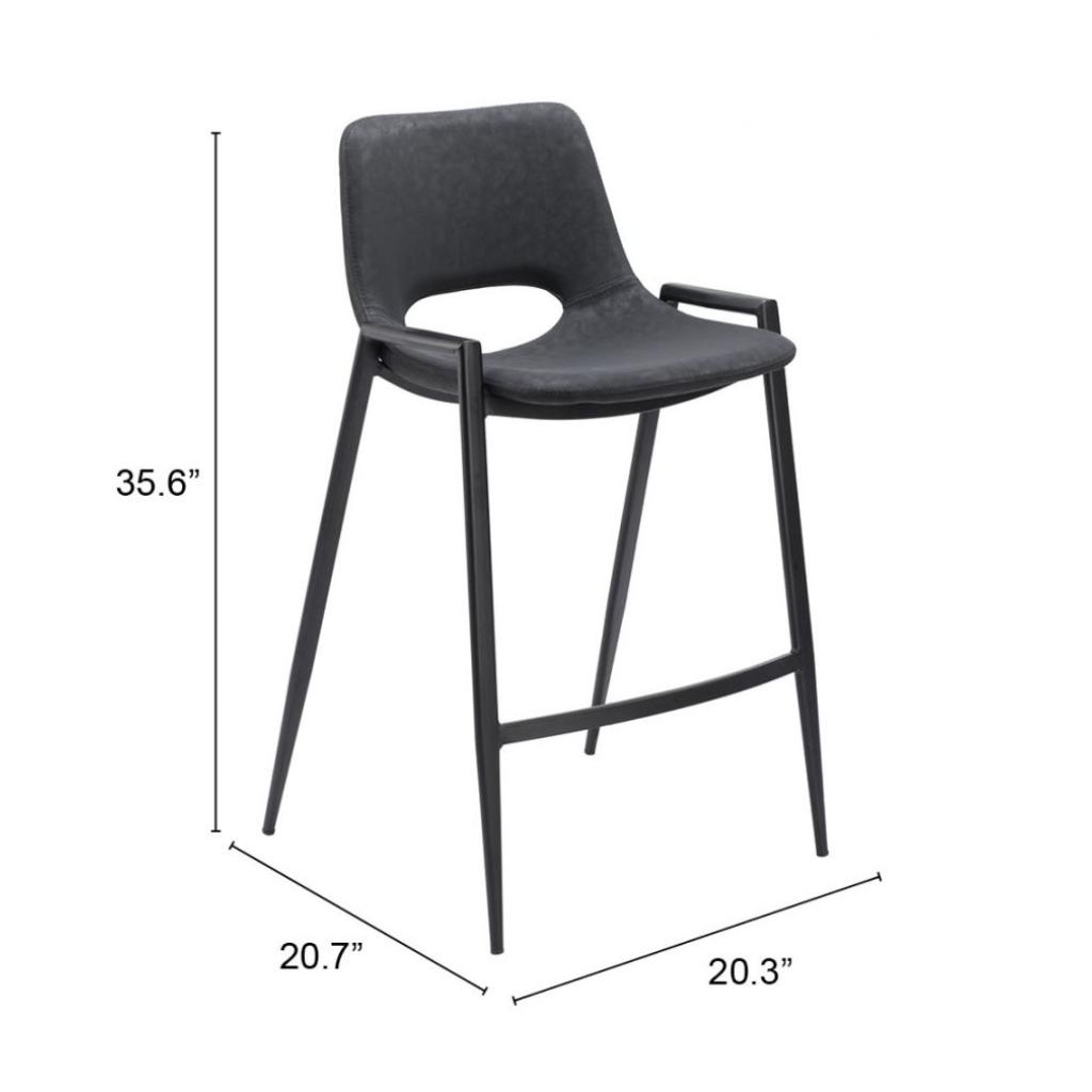 Desi Leather Counter Chair (Set of 2)