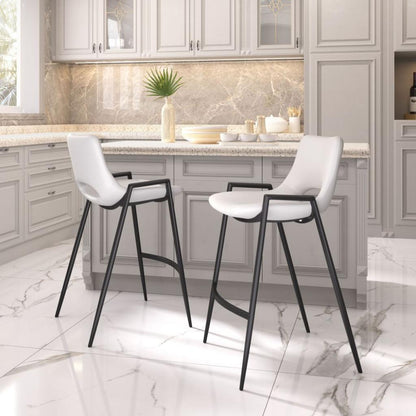 Desi Leather Counter Chair (Set of 2)