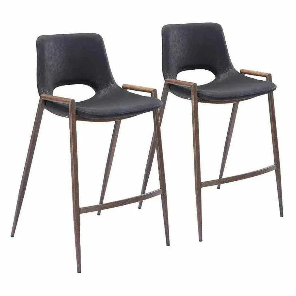 Desi Leather Counter Chair (Set of 2)