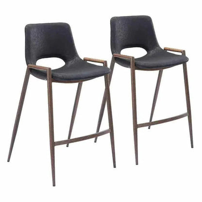 Desi Leather Counter Chair (Set of 2)