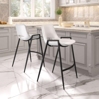 Desi Leather Counter Chair (Set of 2)