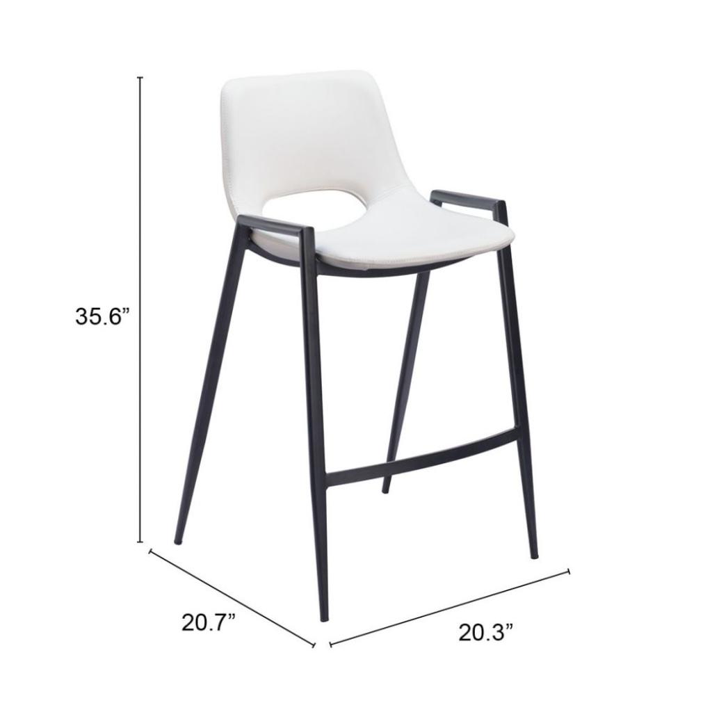 Desi Leather Counter Chair (Set of 2)