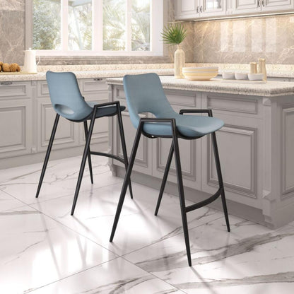 Desi Leather Counter Chair (Set of 2)