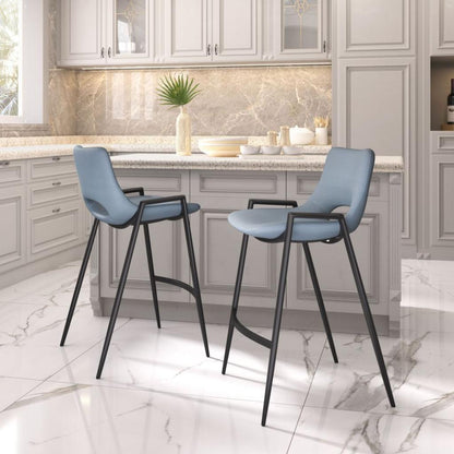 Desi Leather Counter Chair (Set of 2)