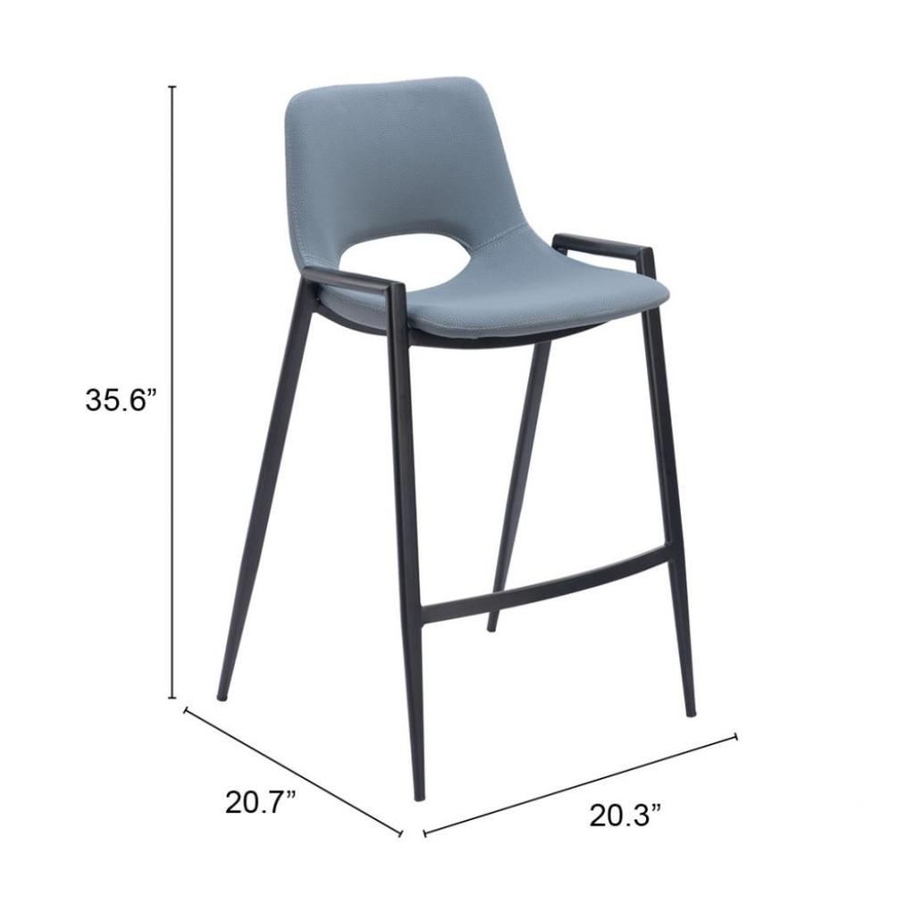 Desi Leather Counter Chair (Set of 2)