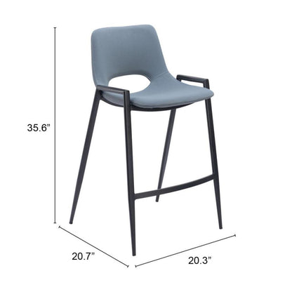 Desi Leather Counter Chair (Set of 2)