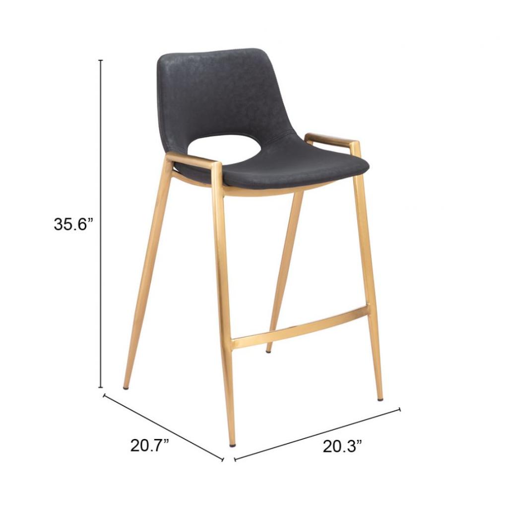 Desi Leather Counter Chair (Set of 2)