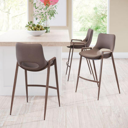 Desi Leather Counter Chair (Set of 2)