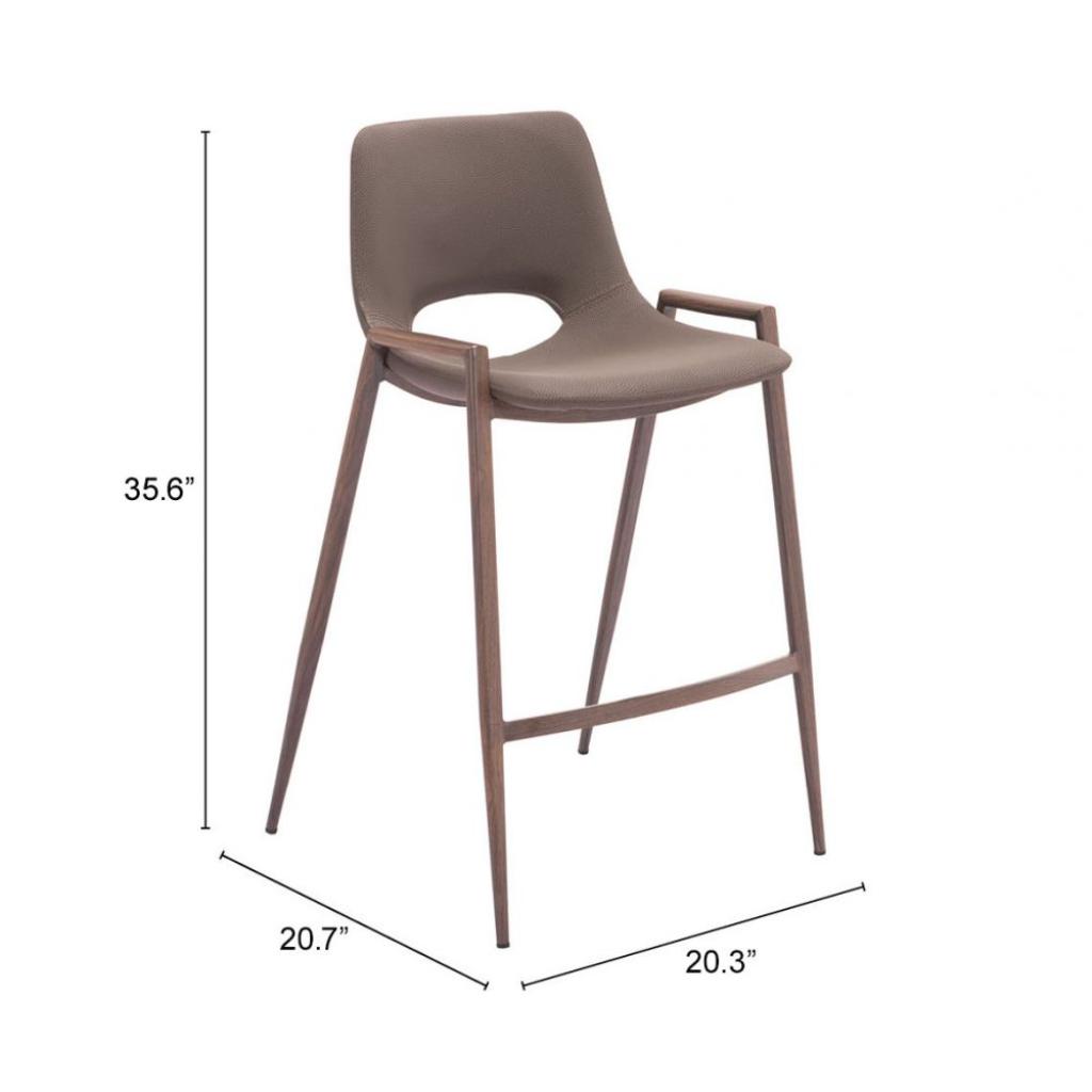 Desi Leather Counter Chair (Set of 2)