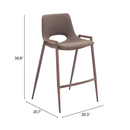 Desi Leather Counter Chair (Set of 2)