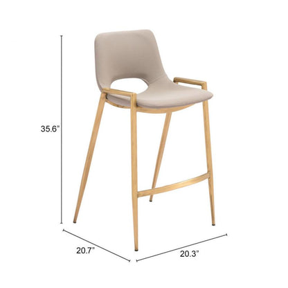 Desi Leather Counter Chair (Set of 2)