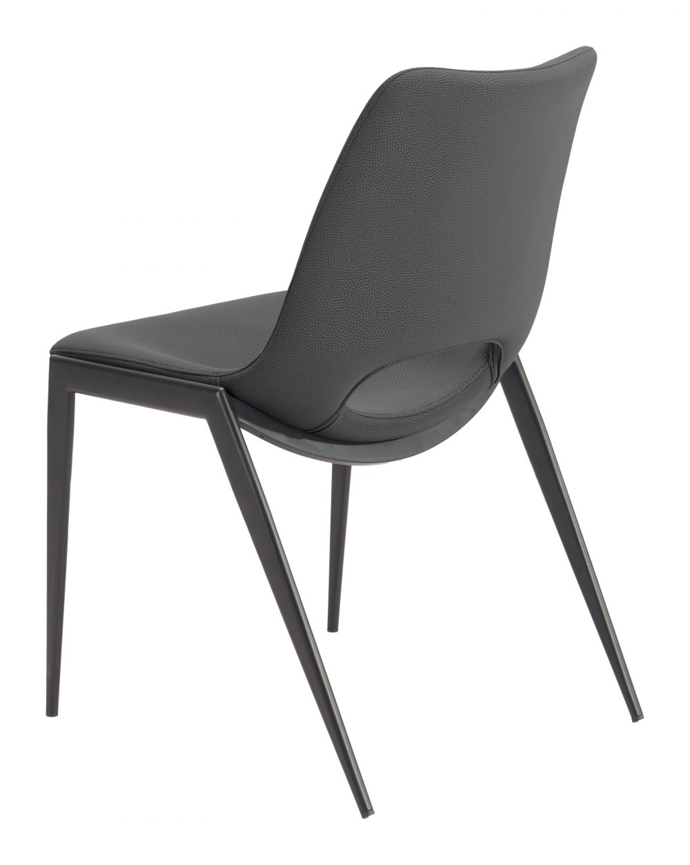 Desi Faux Leather Armless Dining Chair 2PC