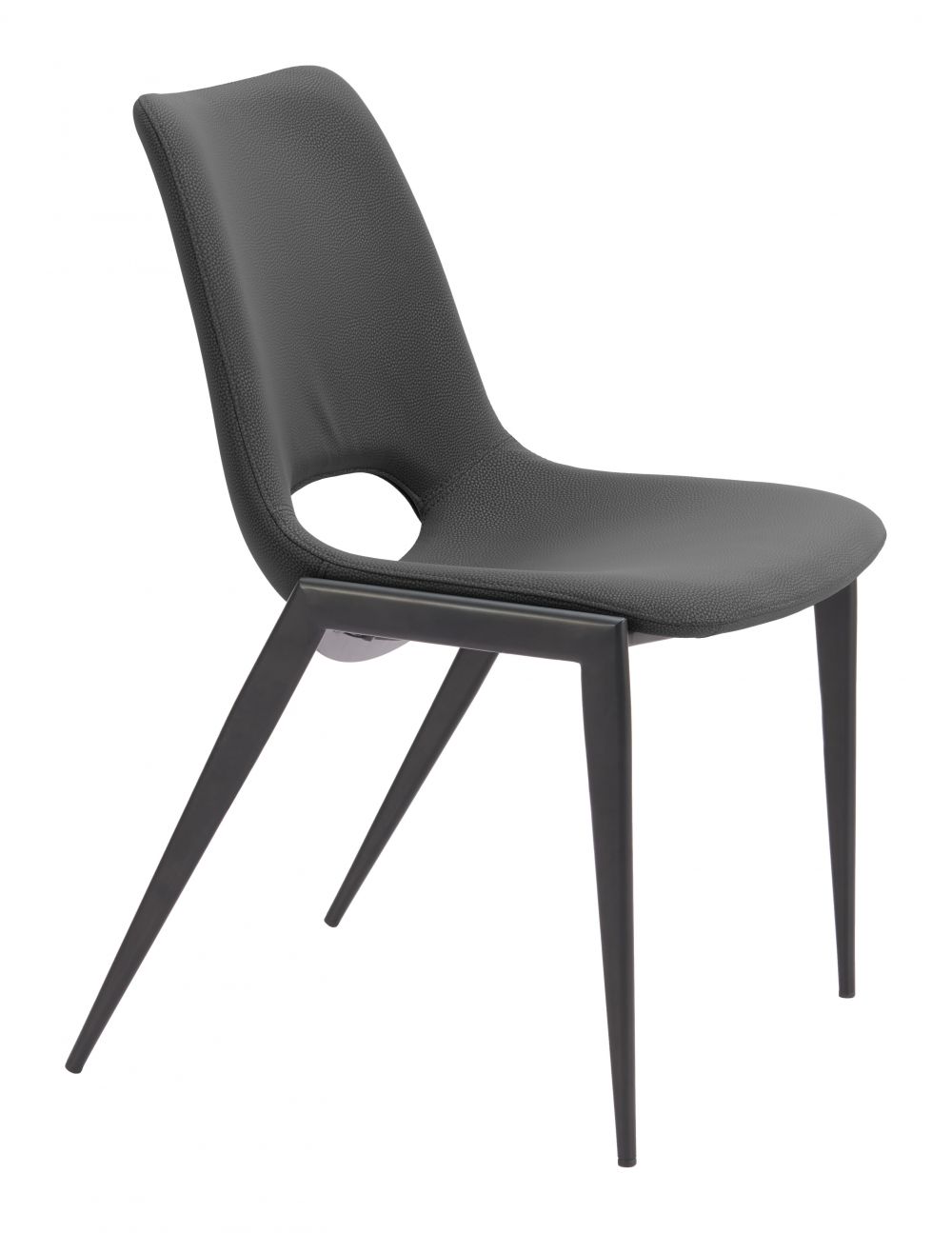 Desi Faux Leather Armless Dining Chair 2PC