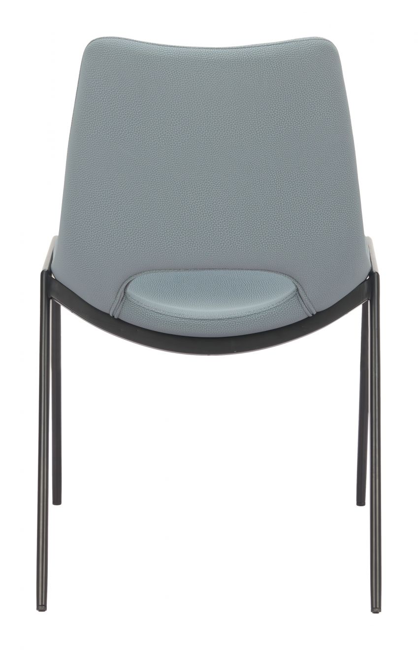 Desi Faux Leather Armless Dining Chair 2PC