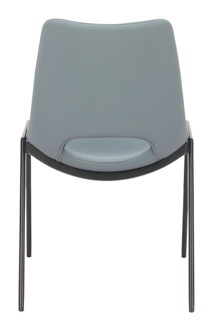 Desi Faux Leather Armless Dining Chair 2PC