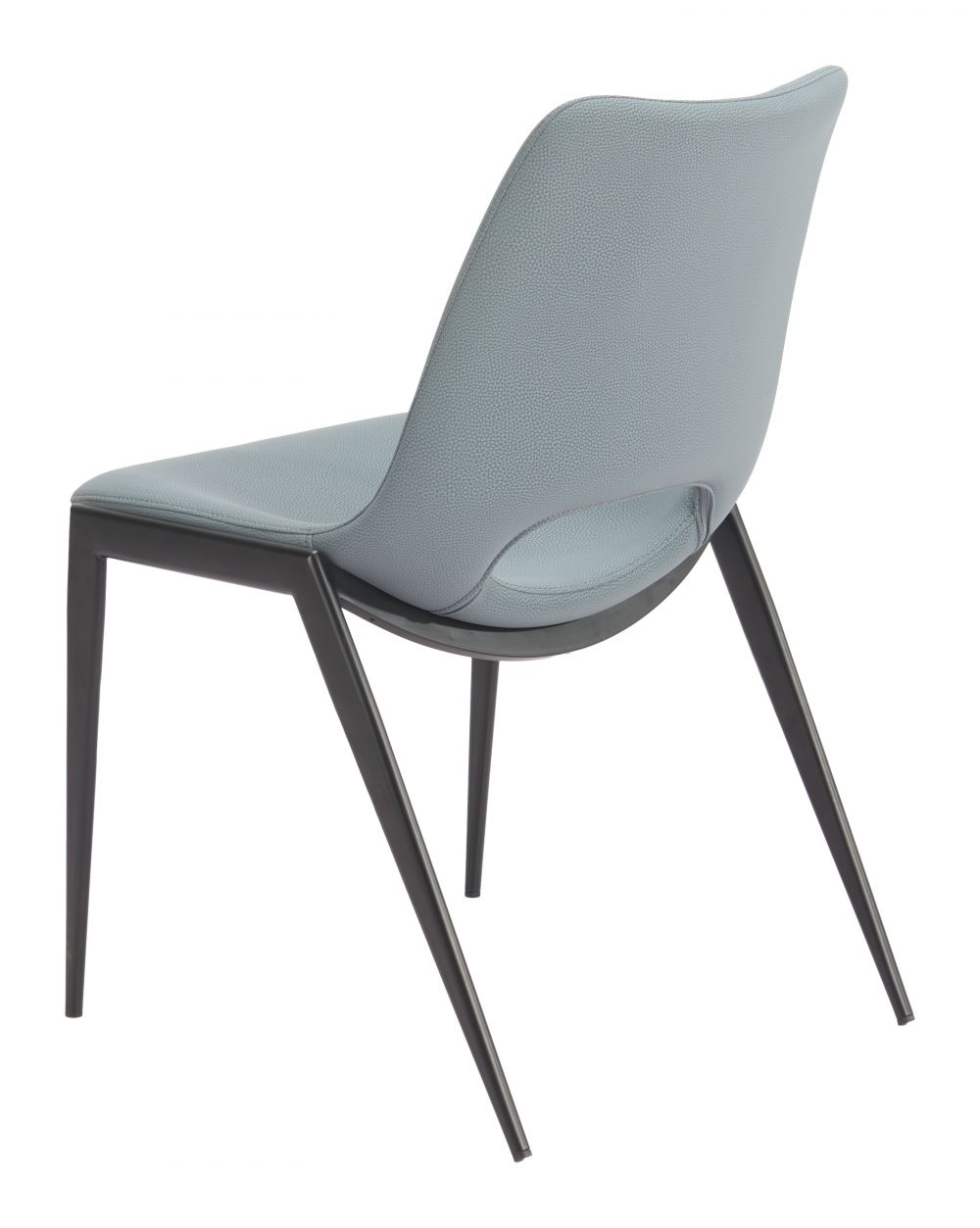 Desi Faux Leather Armless Dining Chair 2PC