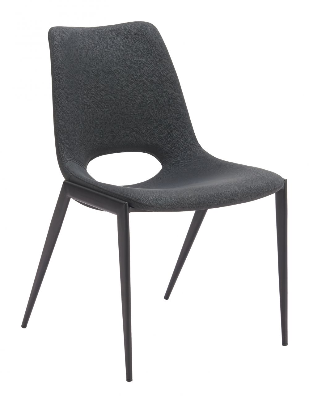 Desi Faux Leather Armless Dining Chair 2PC