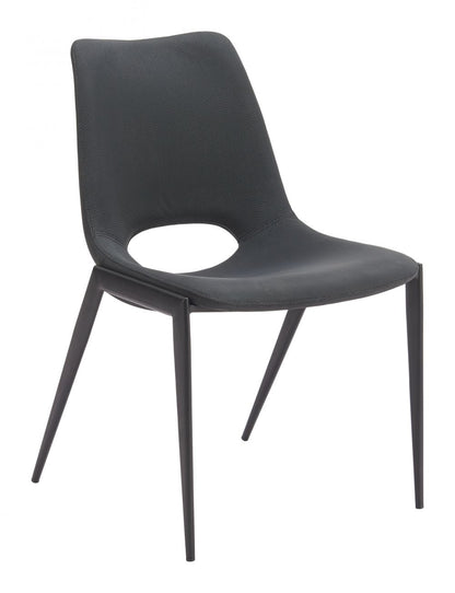 Desi Faux Leather Armless Dining Chair 2PC