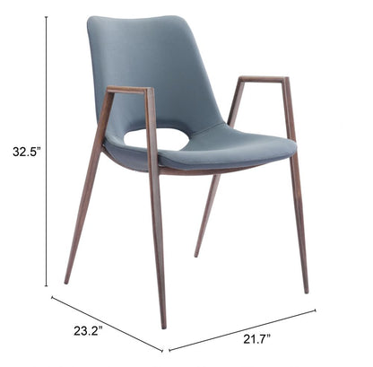Desi Faux Leather Dining Chair 2PC