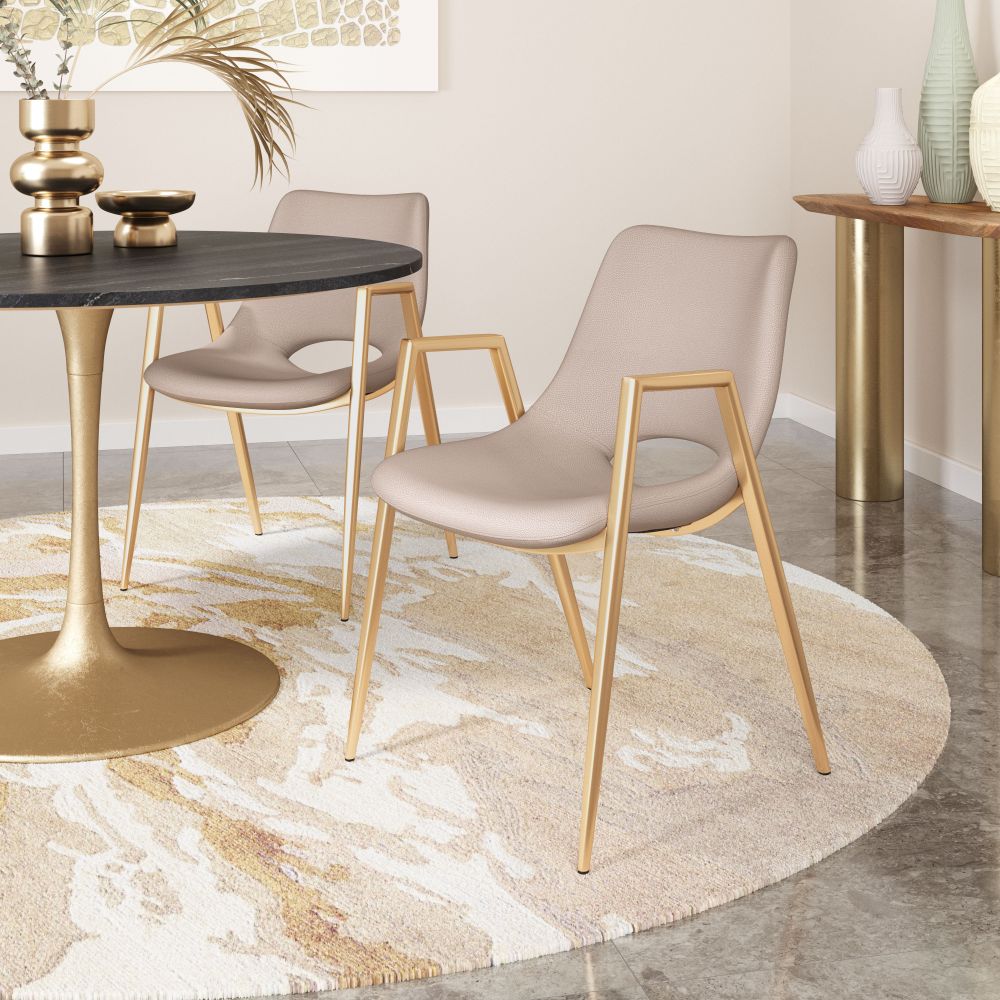 Desi Faux Leather Dining Chair 2PC