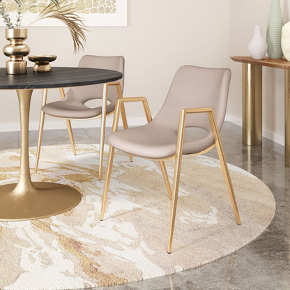Desi Faux Leather Dining Chair 2PC