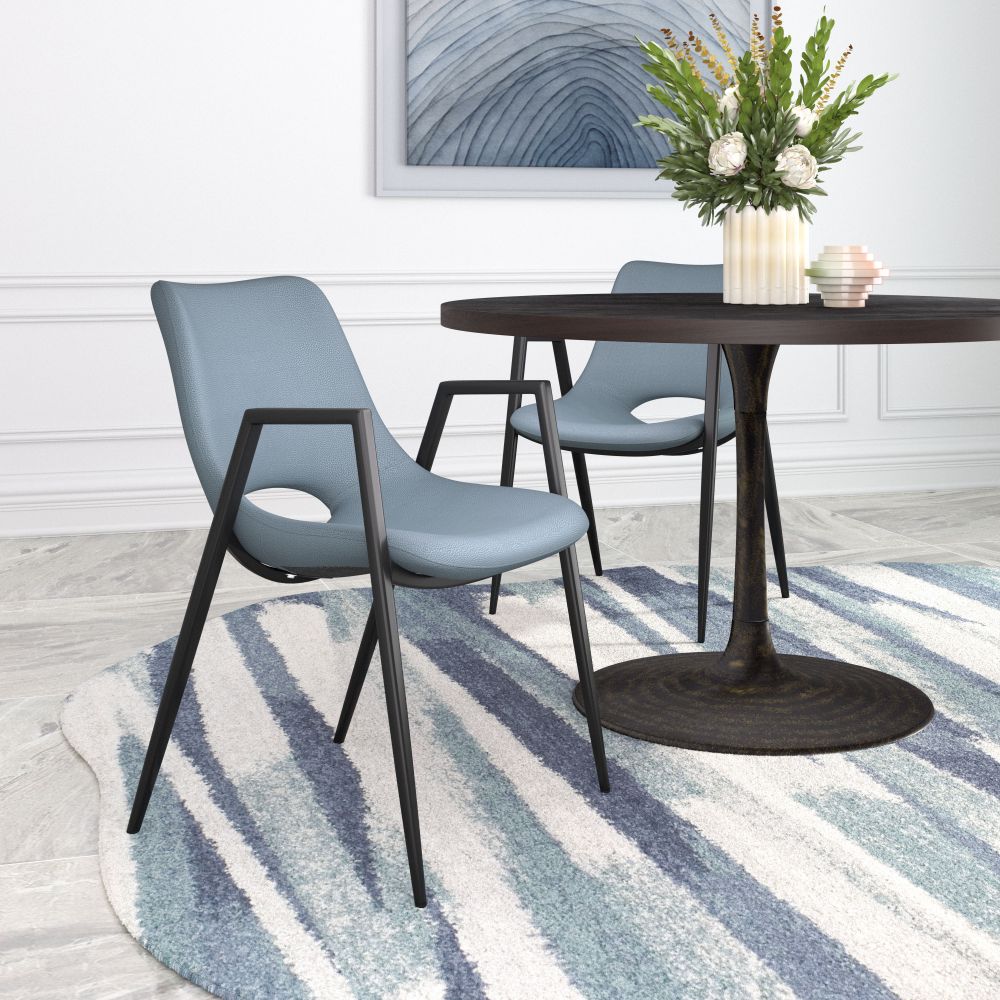 Desi Faux Leather Dining Chair 2PC