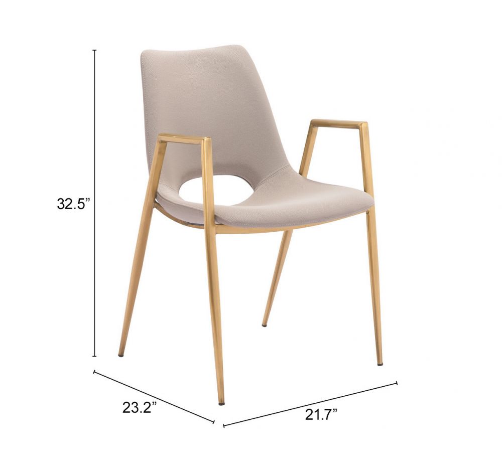 Desi Faux Leather Dining Chair 2PC