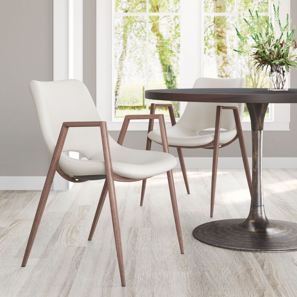 Desi Faux Leather Dining Chair 2PC