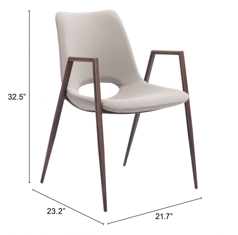 Desi Faux Leather Dining Chair 2PC