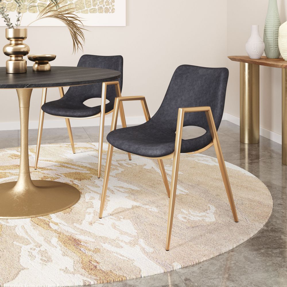 Desi Faux Leather Dining Chair 2PC