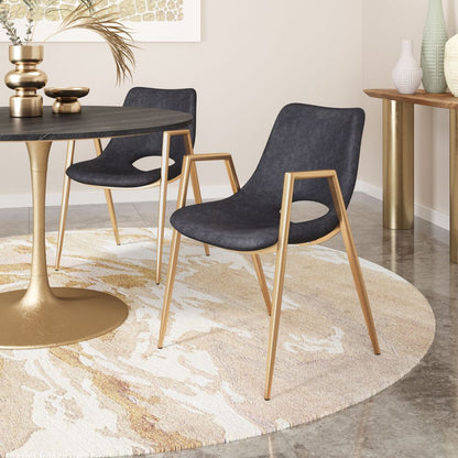 Desi Faux Leather Dining Chair 2PC