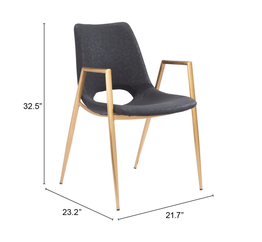 Desi Faux Leather Dining Chair 2PC