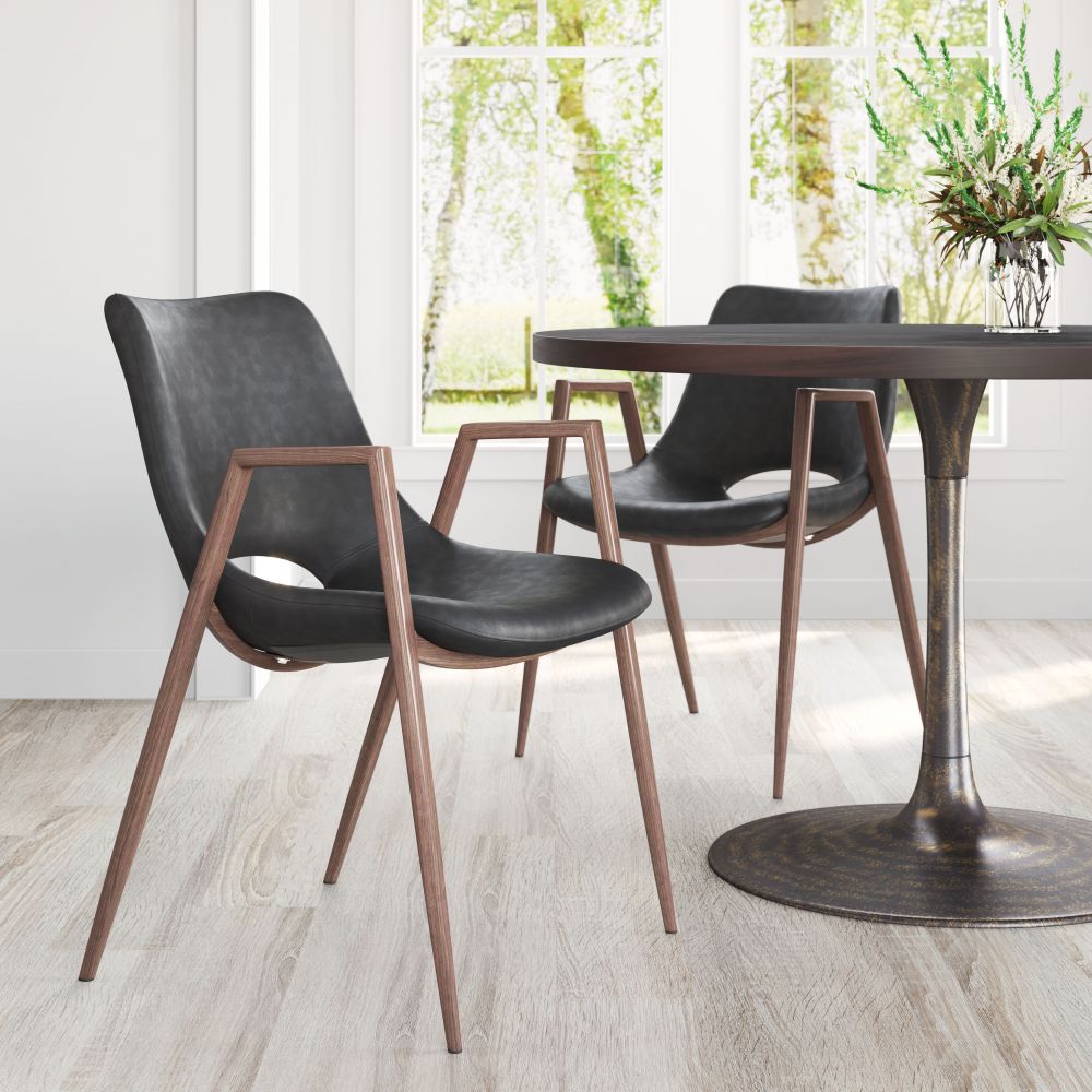 Desi Faux Leather Dining Chair 2PC