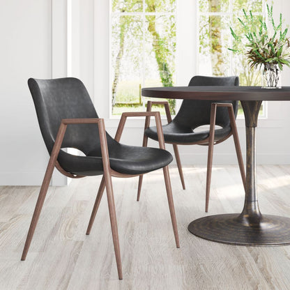 Desi Faux Leather Dining Chair 2PC