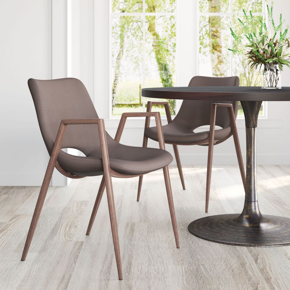 Desi Faux Leather Dining Chair 2PC