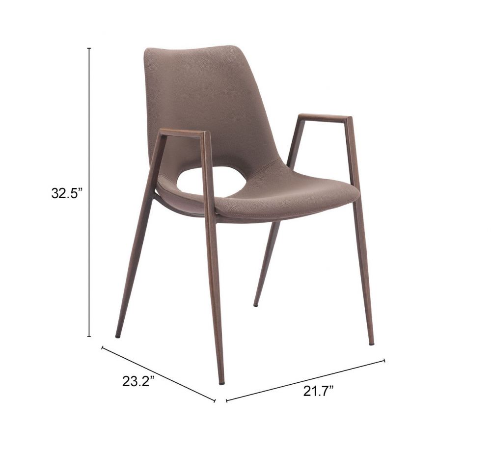 Desi Faux Leather Dining Chair 2PC