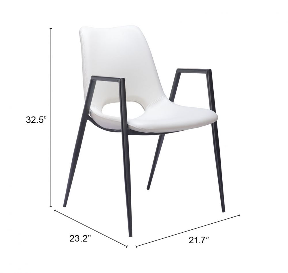 Desi Faux Leather Dining Chair 2PC