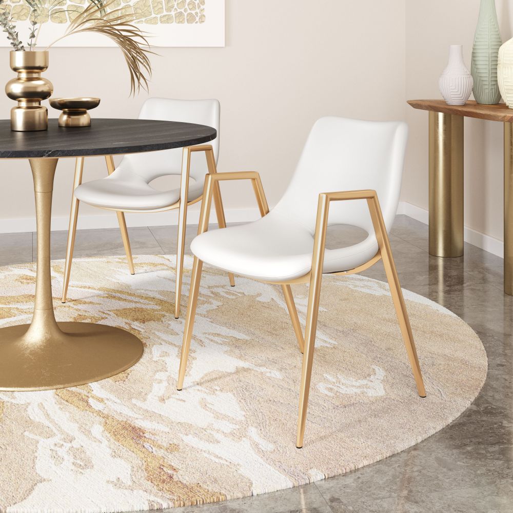 Desi Faux Leather Dining Chair 2PC