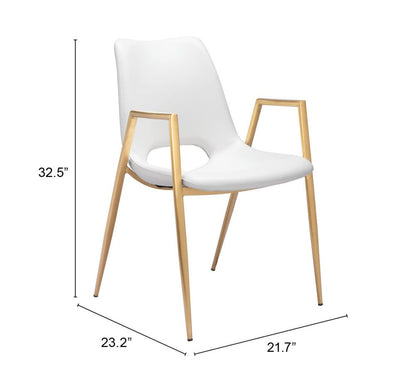 Desi Faux Leather Dining Chair 2PC