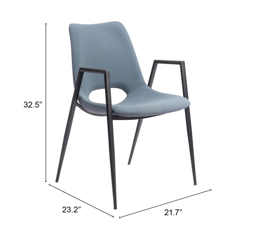 Desi Faux Leather Dining Chair 2PC