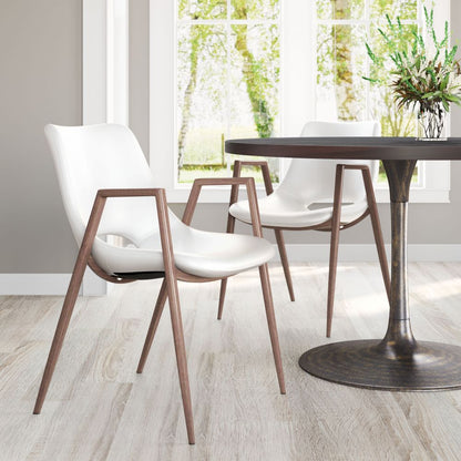 Desi Faux Leather Dining Chair 2PC