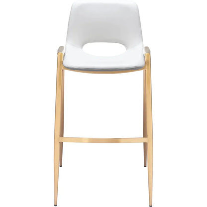 Desi White Faux Leather Barstool (Set of 2)