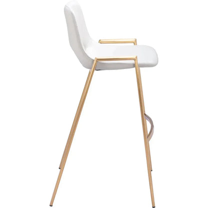 Desi White Faux Leather Barstool (Set of 2)