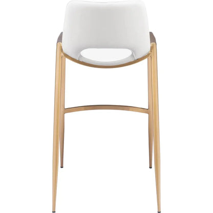 Desi White Faux Leather Barstool (Set of 2)