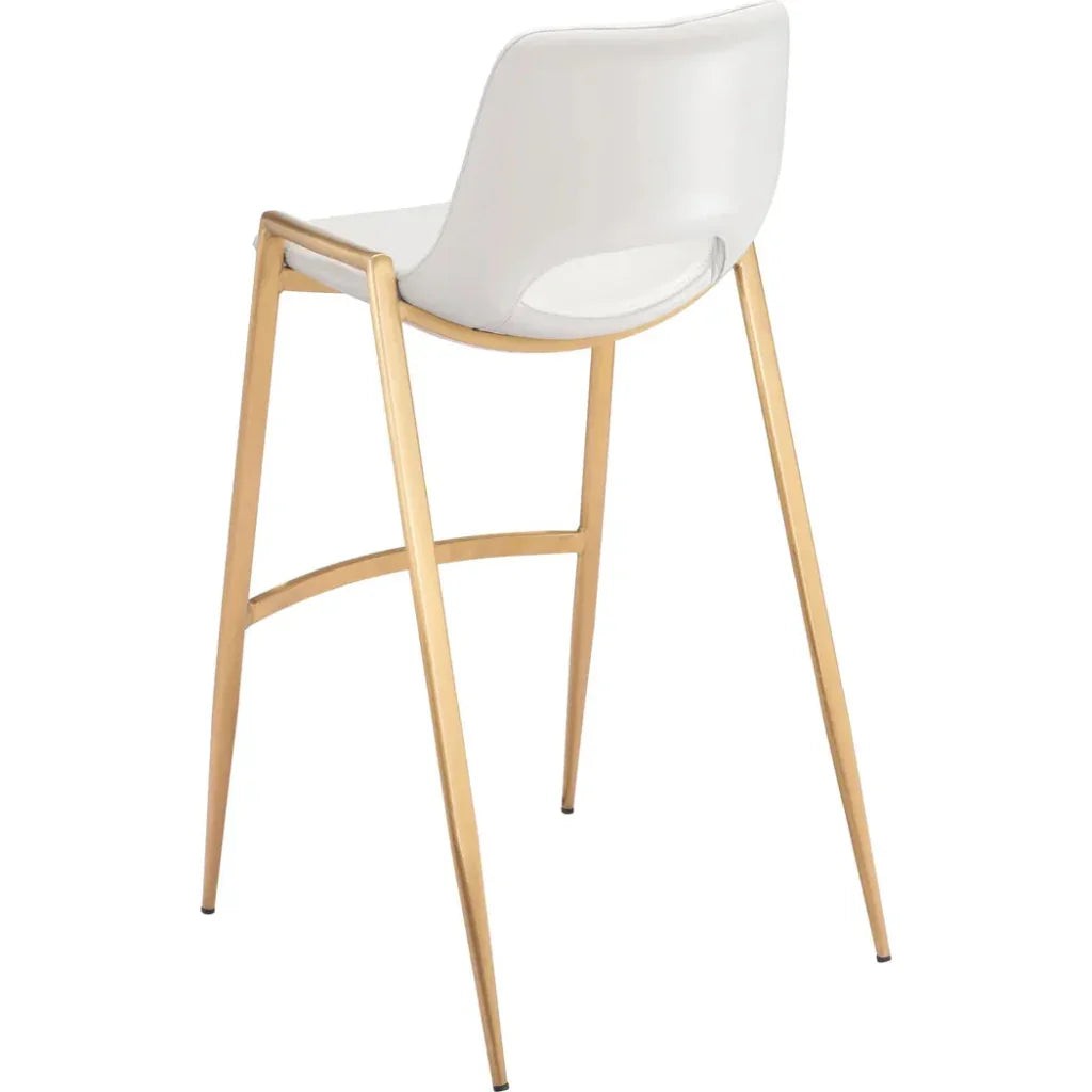 Desi White Faux Leather Barstool (Set of 2)
