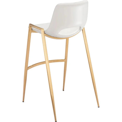 Desi White Faux Leather Barstool (Set of 2)