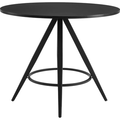 Dinos Wood & Steel Black Round Dining Table