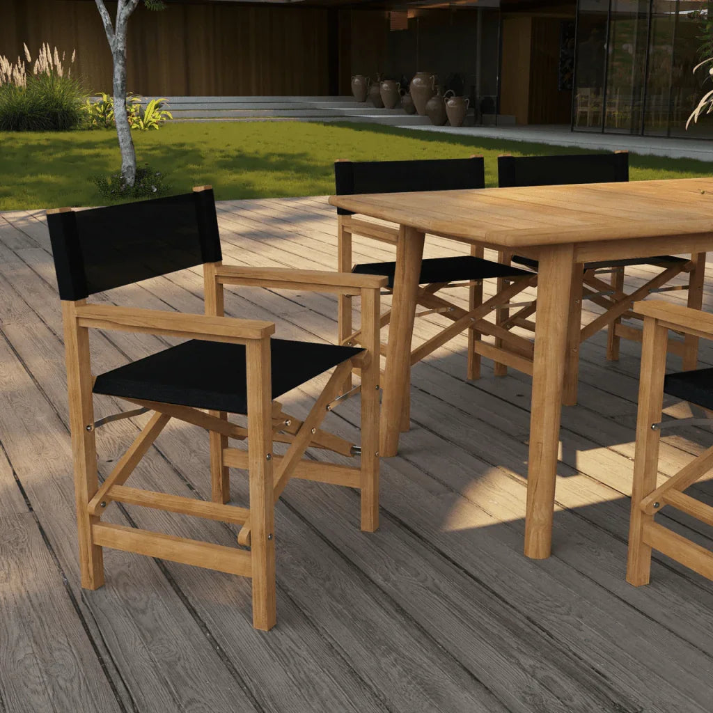 Director Teak Patio Family Dining Set 7PC
