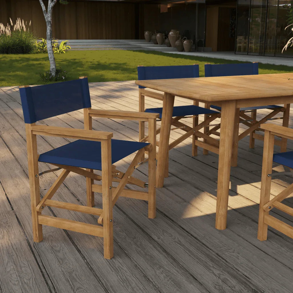Director Teak Patio Family Dining Set 7PC