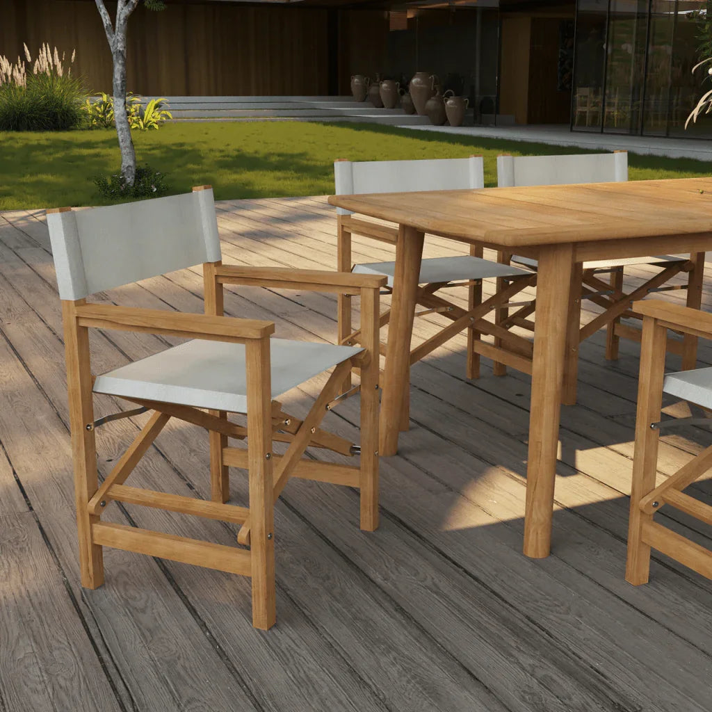 Director Teak Patio Family Dining Set 7PC